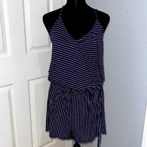 Red/Navy/white summer romper